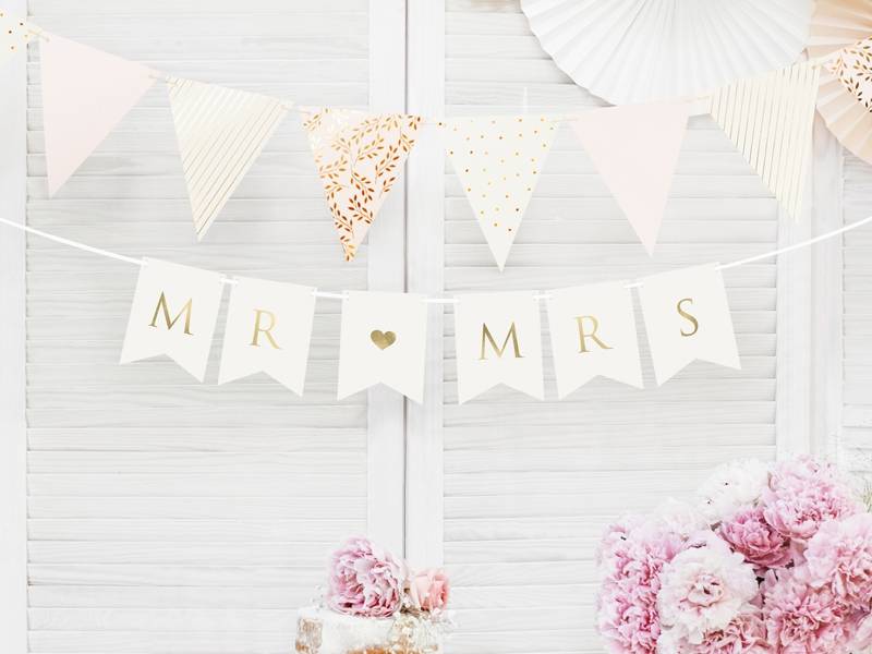 Slinger Mr & Mrs wit-goud