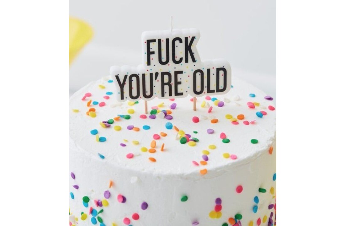 Fuck you're old - verjaardagskaars