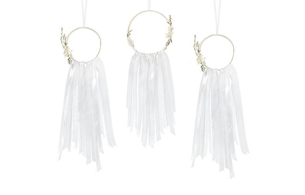 Dreamcatchers - 3 witte dromenvangers