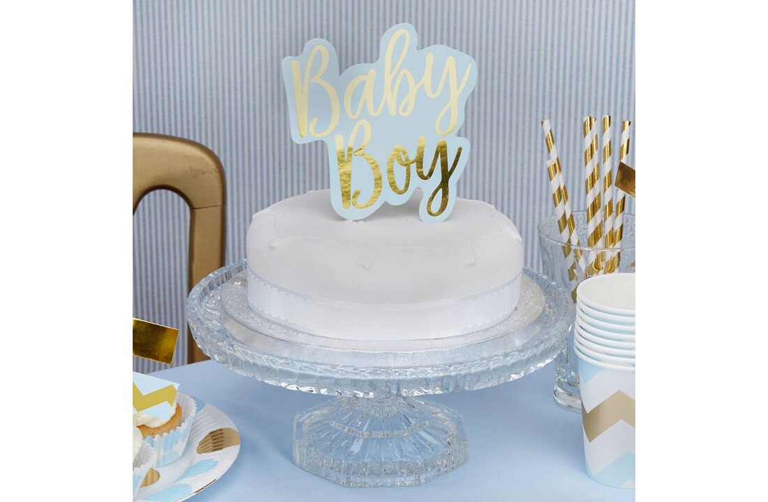Taarttopper babyboy blauw | geboorte