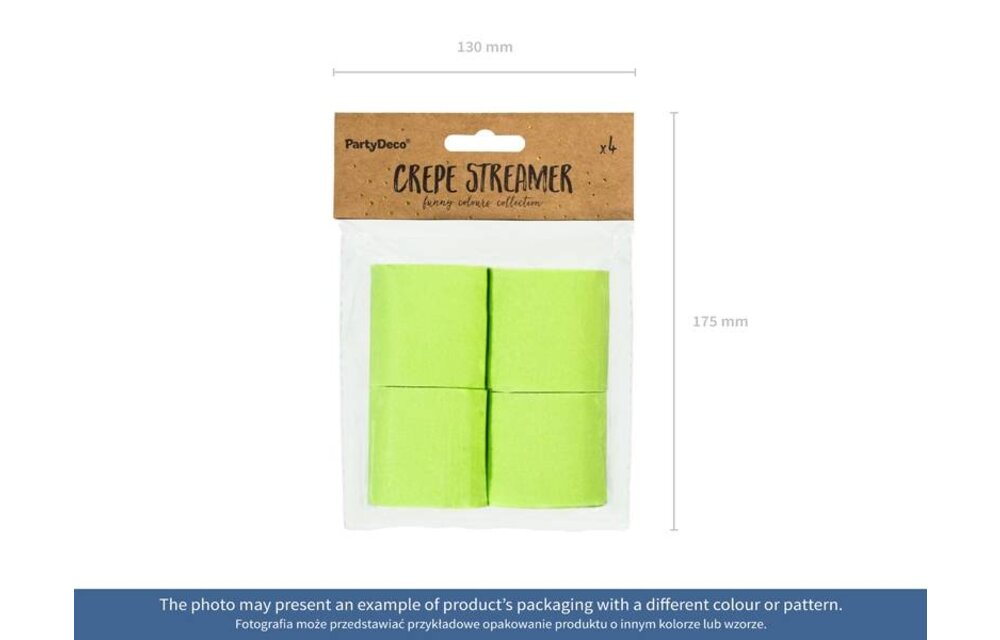 Crepe streamer zwart 40 meter