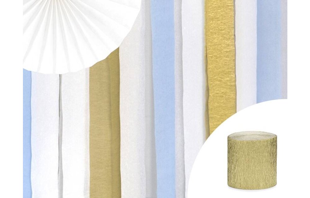 Crepe streamer goud 40 meter