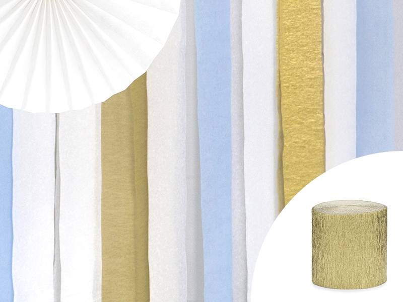 Crepe streamer goud 40 meter