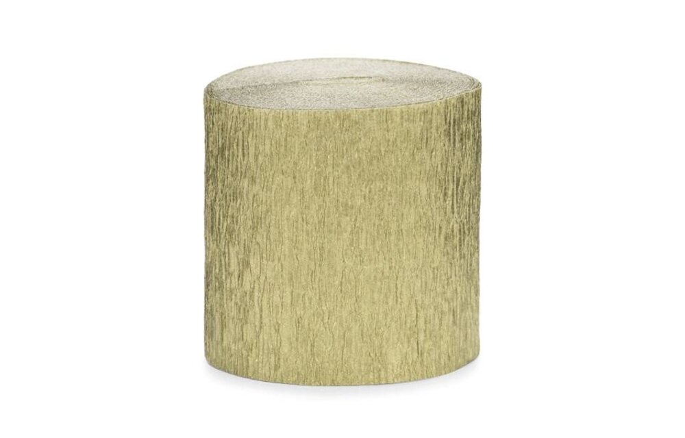 Crepe streamer goud 40 meter