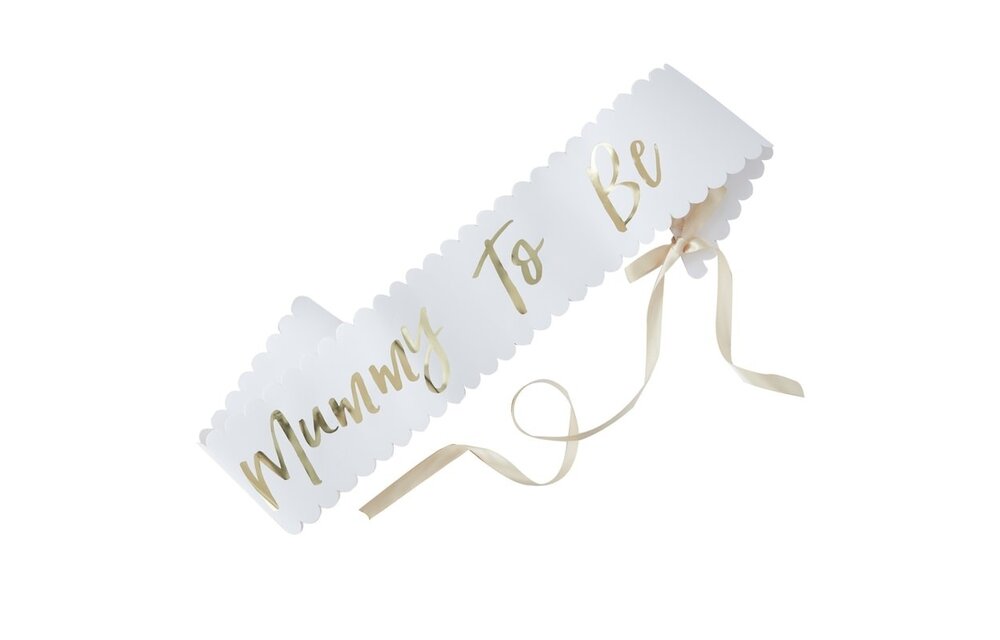 Mummy to be babyshower sjerp - goud