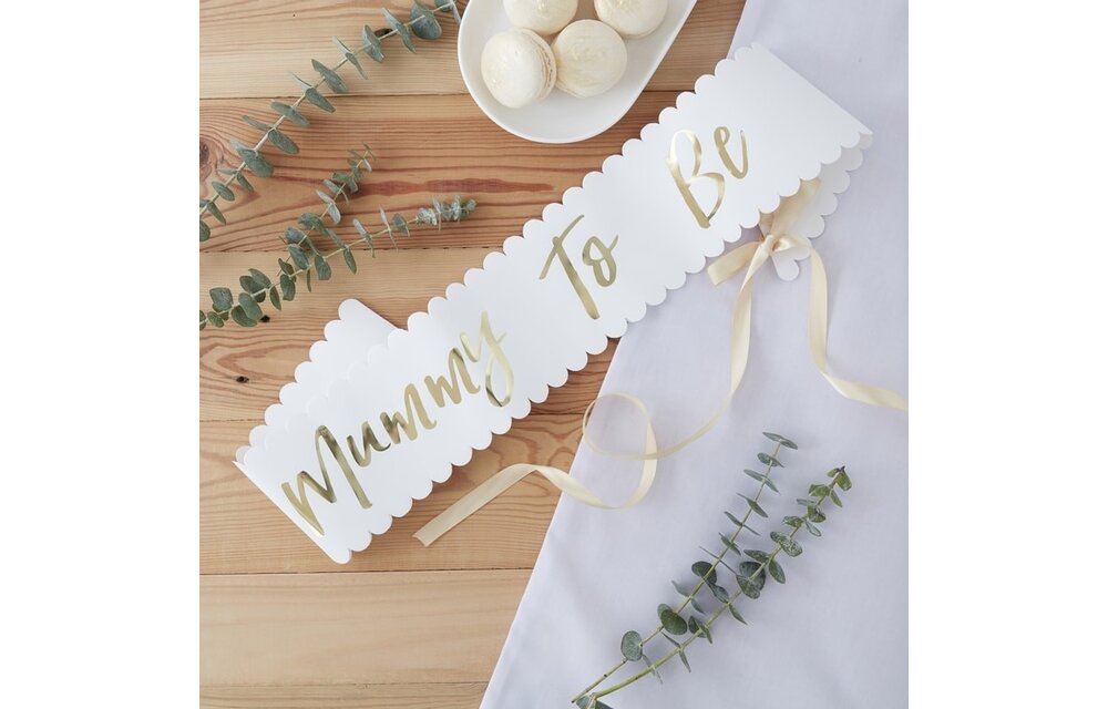 Mummy to be babyshower sjerp - goud