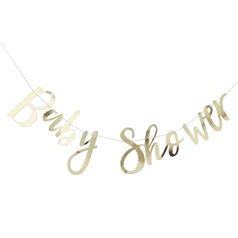 Babyshower slinger goud
