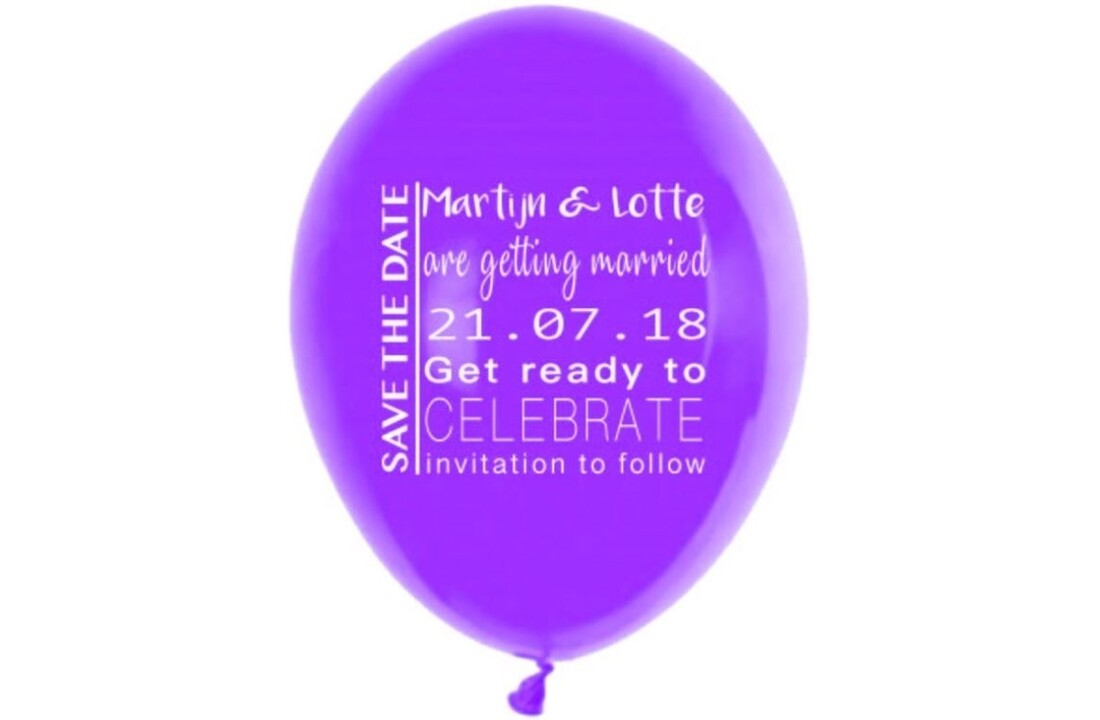 Save the date ballonnen | 50 stuks | Bruiloft