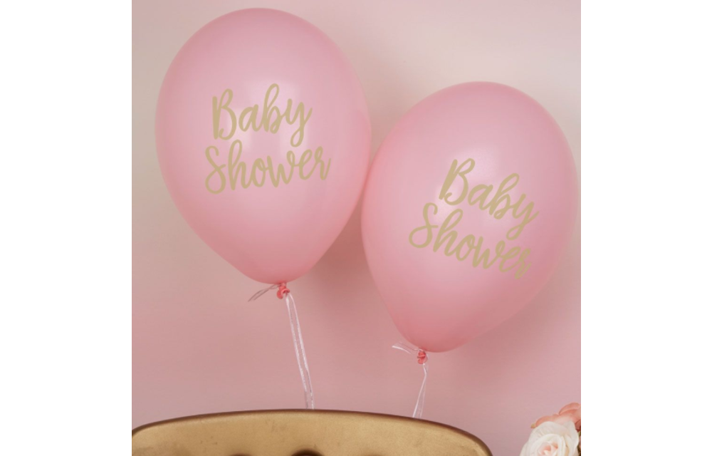 Babyshower ballonnen - roze - 8 stuks