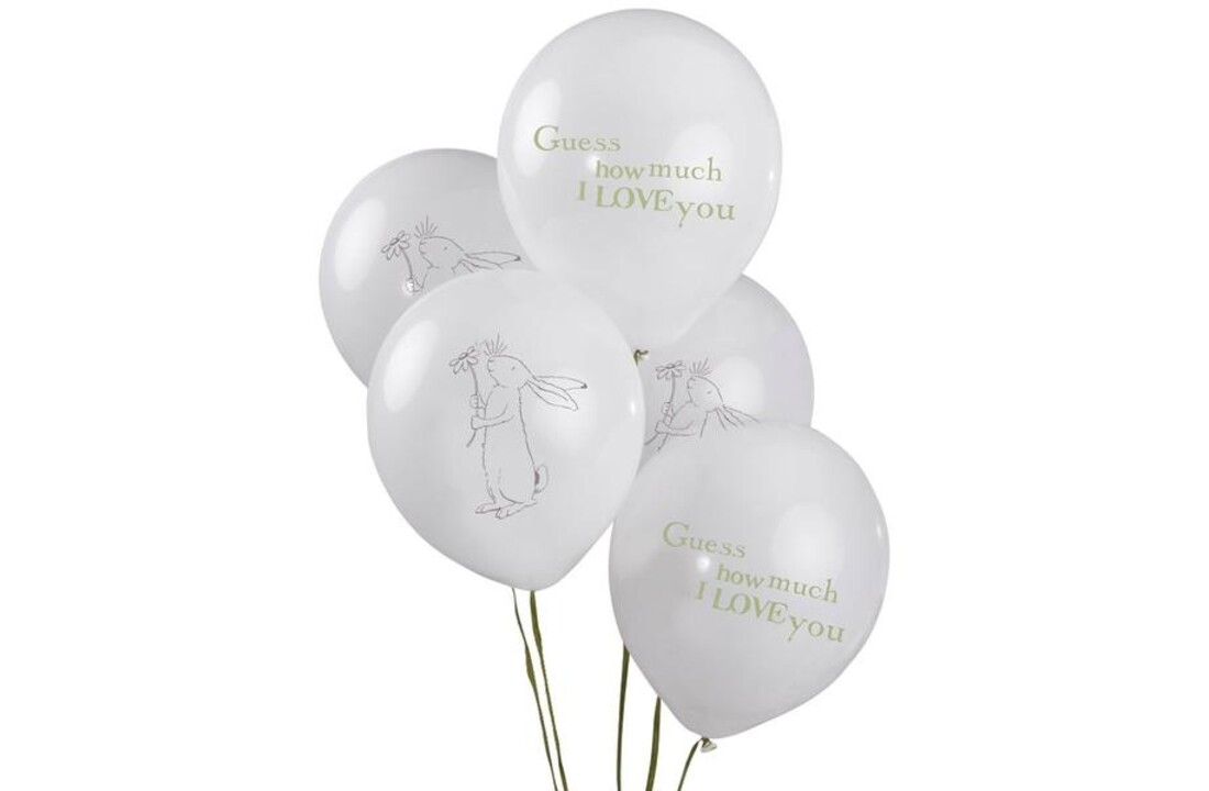 Ballonnen - Guess how much I love you 8 stuks - geboorte/babyshower