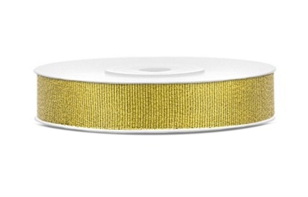 Gouden glitter lint - 25 meter