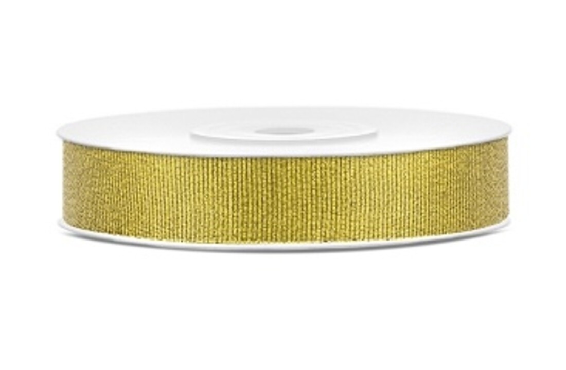 Gouden glitter lint - 25 meter