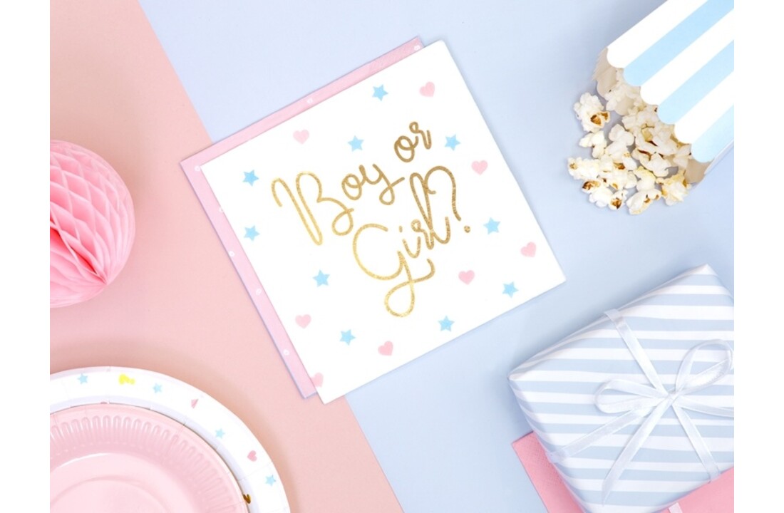 Boy or girl? servetten - Gender reveal