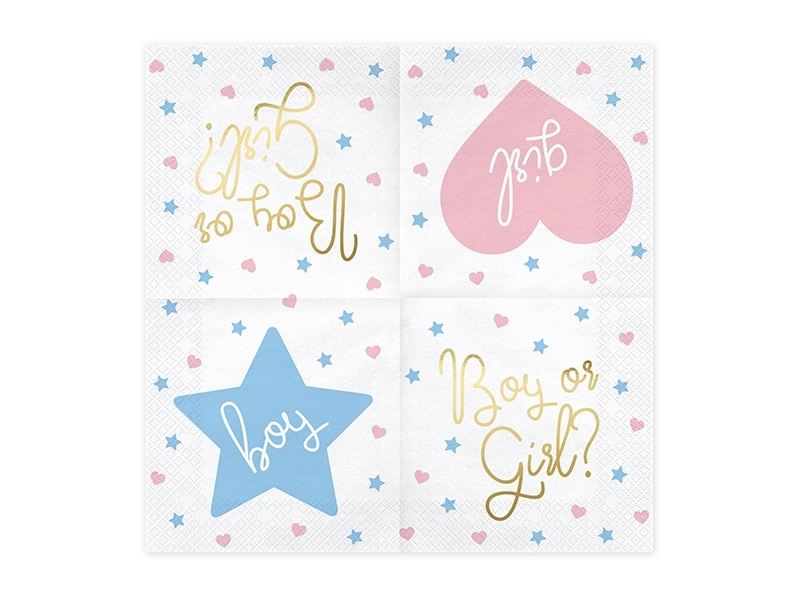 Boy or girl? servetten - Gender reveal