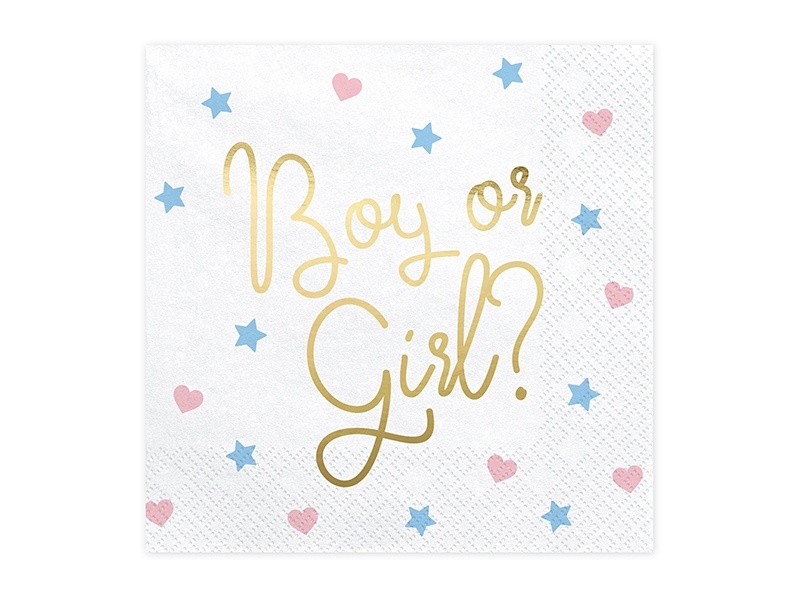 Boy or girl? servetten - Gender reveal