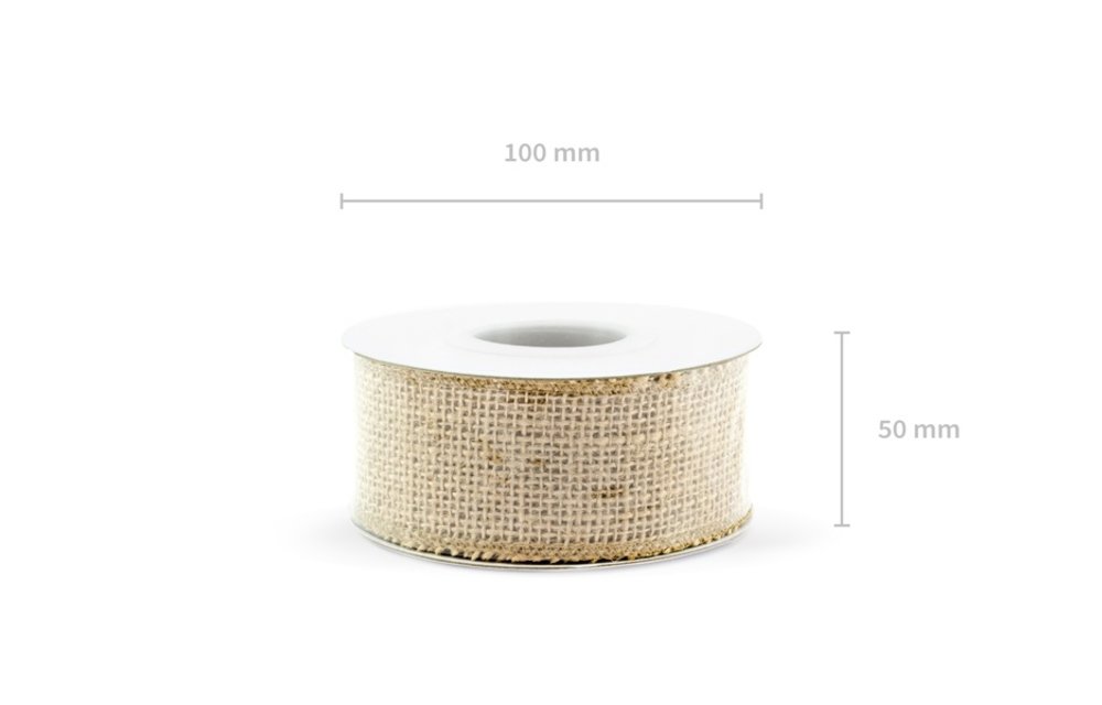 Jute lint 5cm breed - 5 meter lang