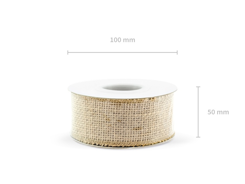 Jute lint 5cm breed - 5 meter lang