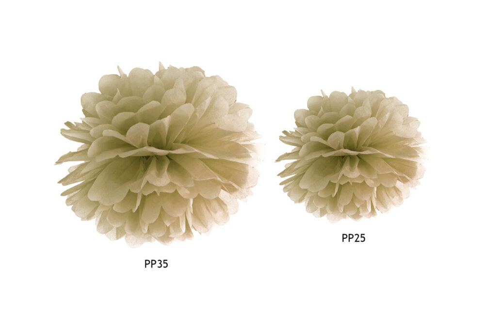 Pompom goud - 35 cm