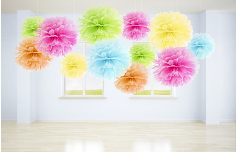 Pompom creme/ivoor - 25 cm