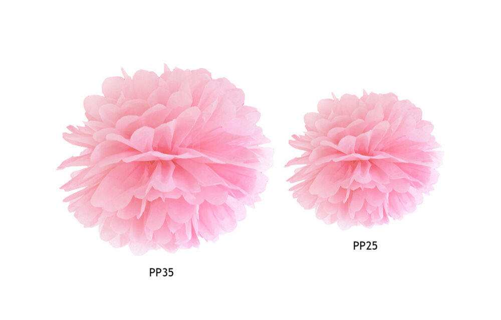 Pompom licht roze - 25 cm