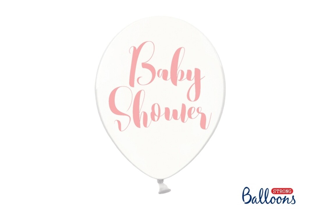 Ballonnen babyshower roze - 6 stuks