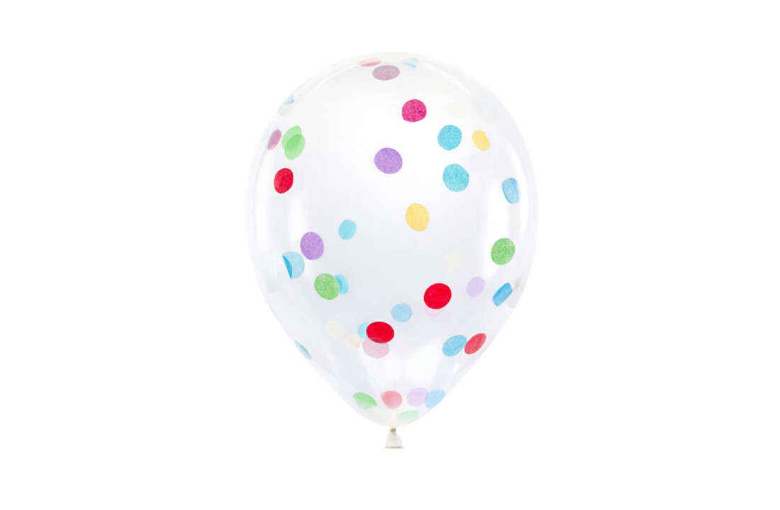 Confettiballonnen carnavalmix - 6 stuks