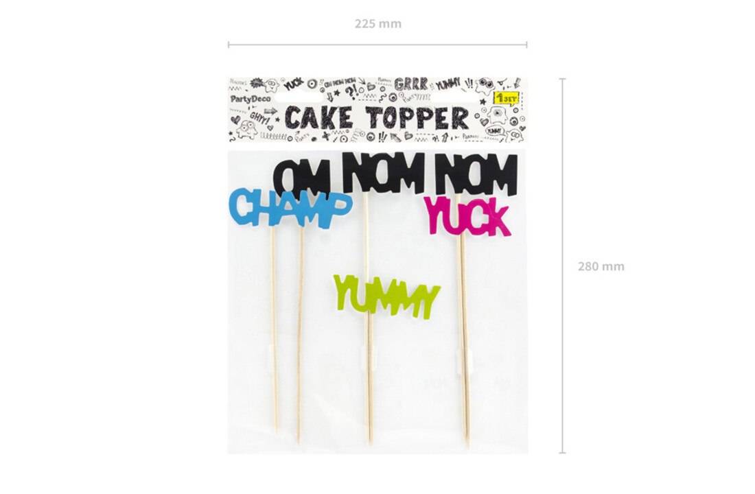 Taarttoppers Monsters - teksten - 6 stuks