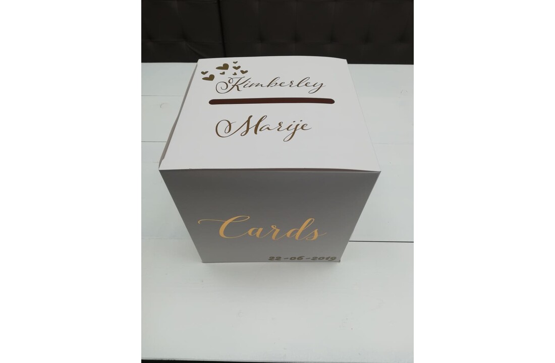 Enveloppendoos | Wit - Rose goud | Mogelijk om te personaliseren