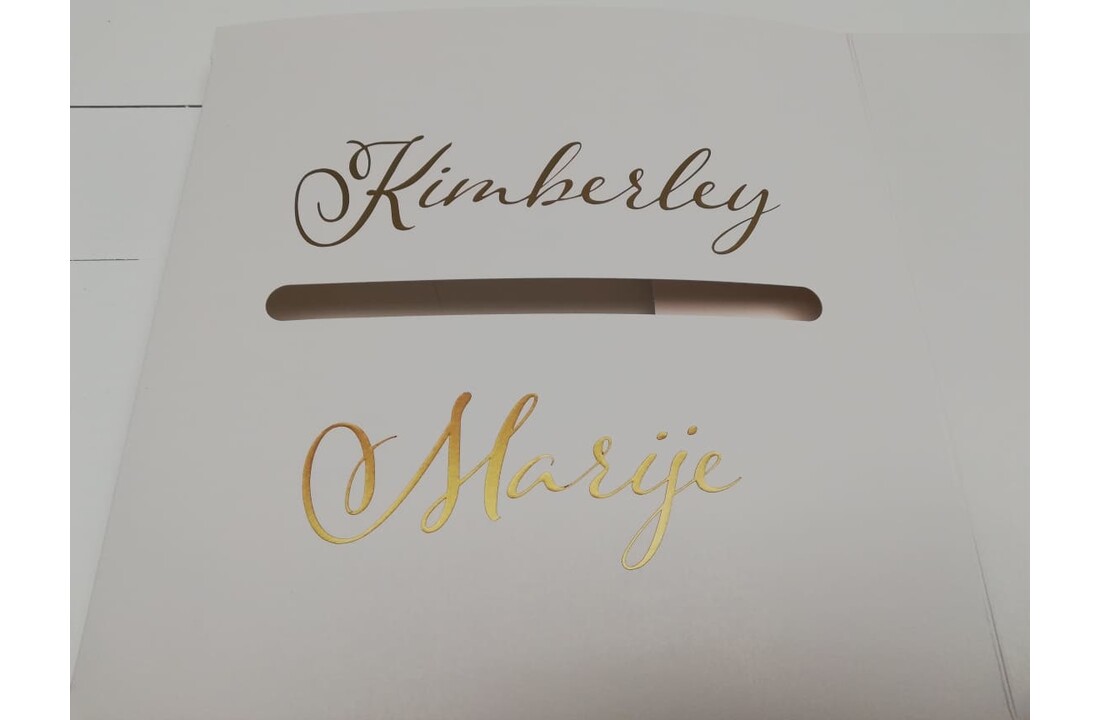 Enveloppendoos | Wit - Rose goud | Mogelijk om te personaliseren