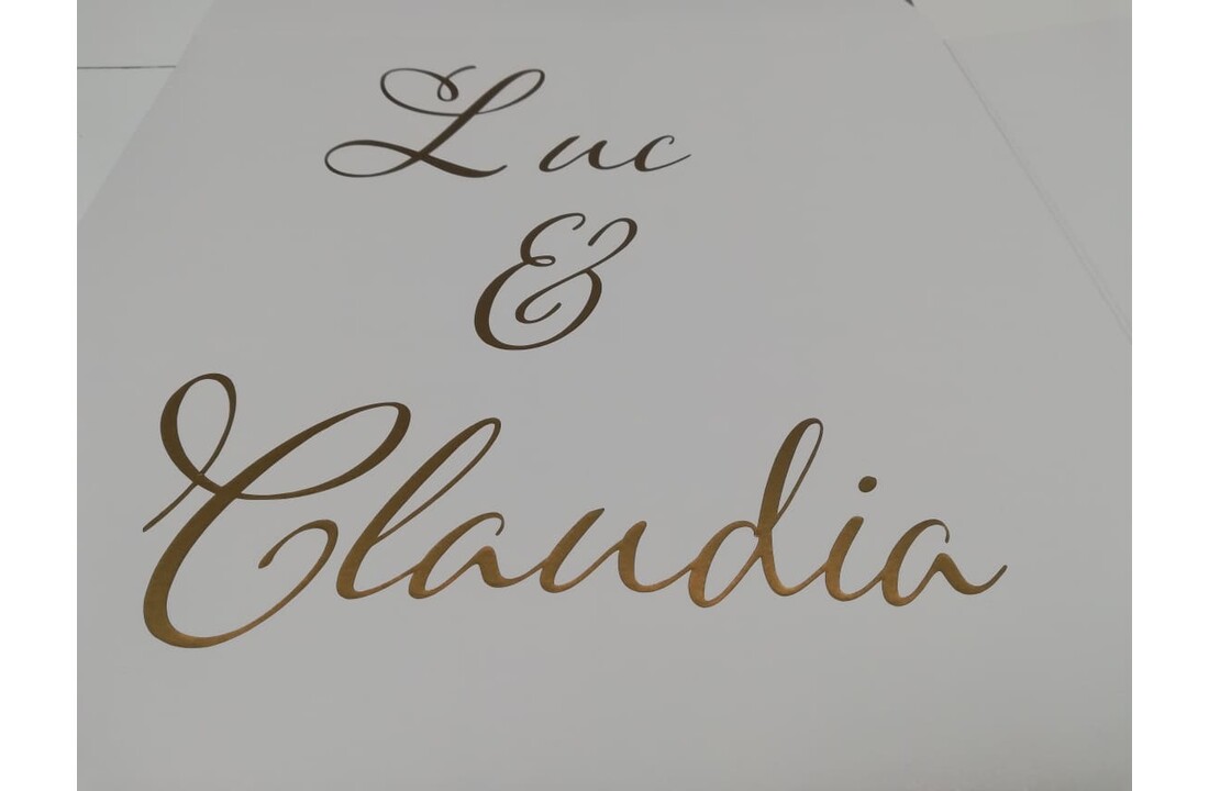 Enveloppendoos | Wit - Rose goud | Mogelijk om te personaliseren