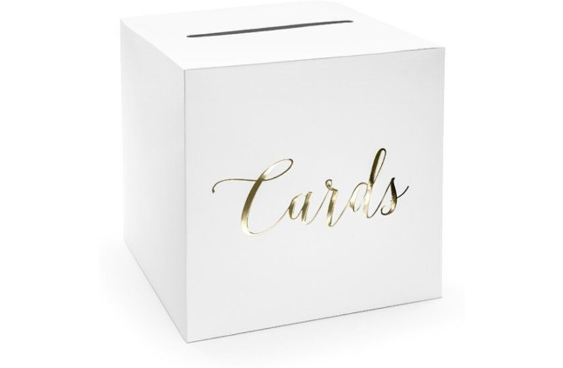 Gepersonaliseerde Enveloppendoos - wit - goud