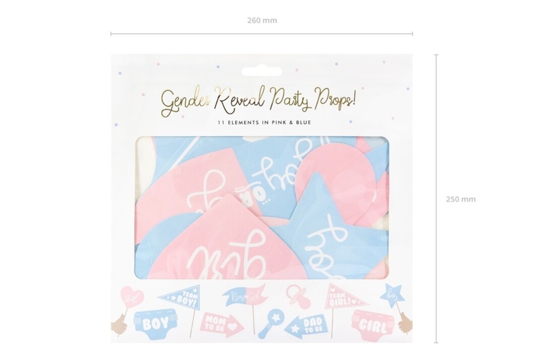 Gender Reveal / Babyshower Party Props | 11 stuks