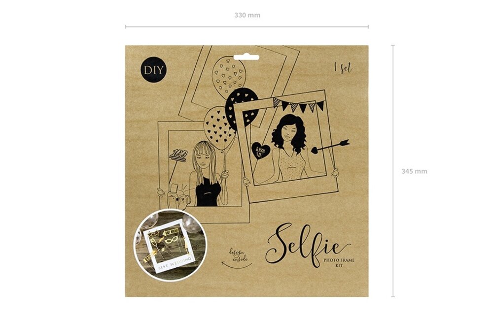 Bruiloft photobooth kit inclusief fotoframe | 12-delig