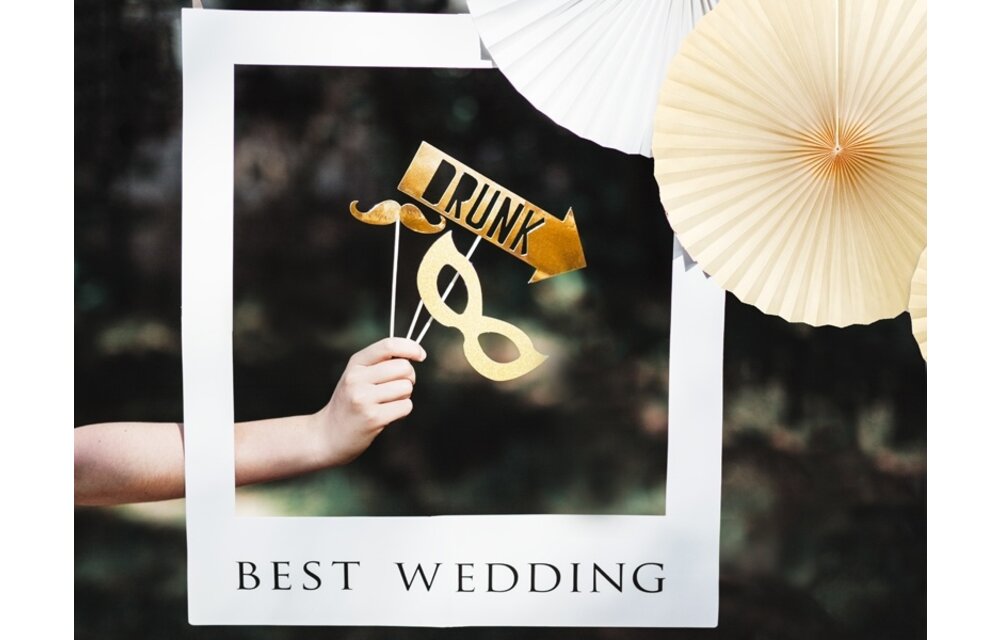 Bruiloft photobooth kit inclusief fotoframe | 12-delig