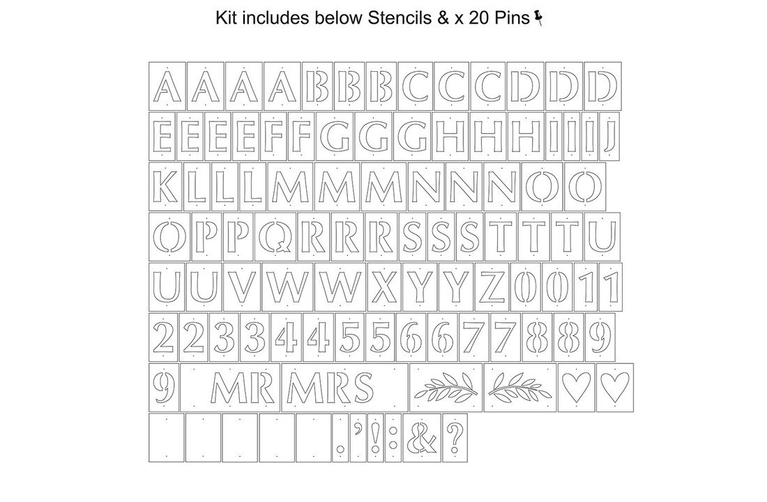 Stencil kit | Wegwijzers | Pallet versiering