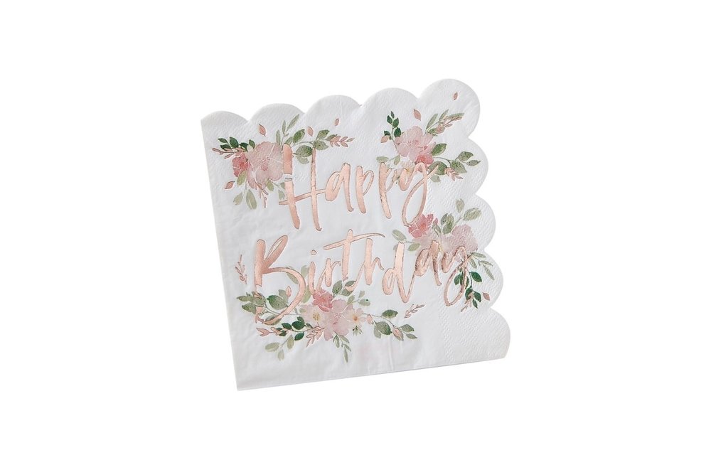 Servetten Happy Birthday | Verjaardag | 16 stuks