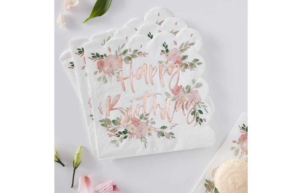 Servetten Happy Birthday | Verjaardag | 16 stuks