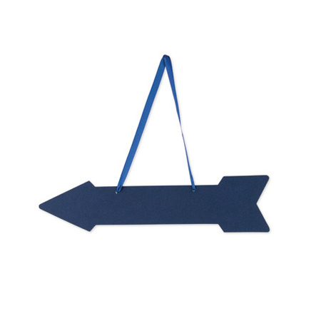 Wegwijzer pijlen blauw met satijnen lint - 5 stuks