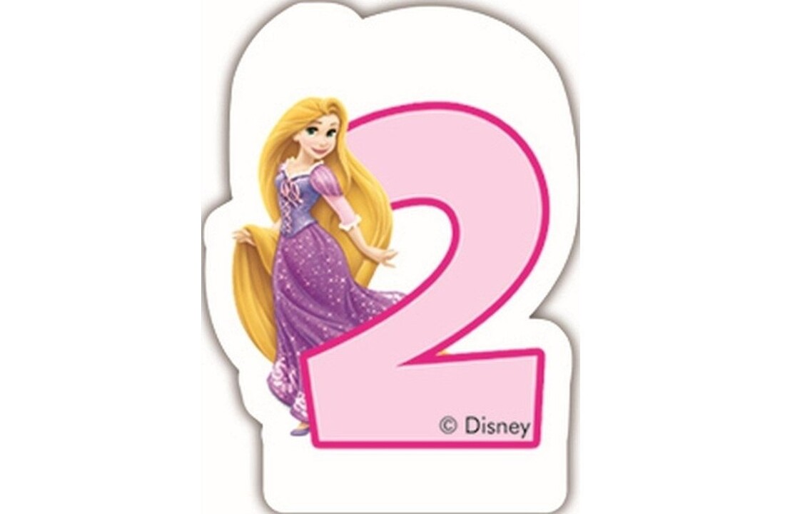 Taartkaarsje Disney prinses 2 jaar