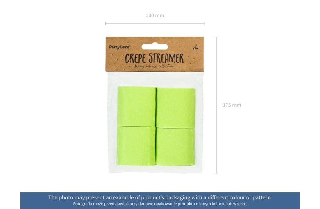 Crepe streamer wit 40 meter