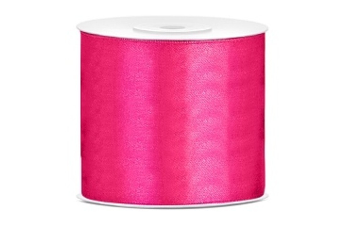Satijnen lint roze 7,5 cm breed- 25m lang | Openingslint | Bruiloft