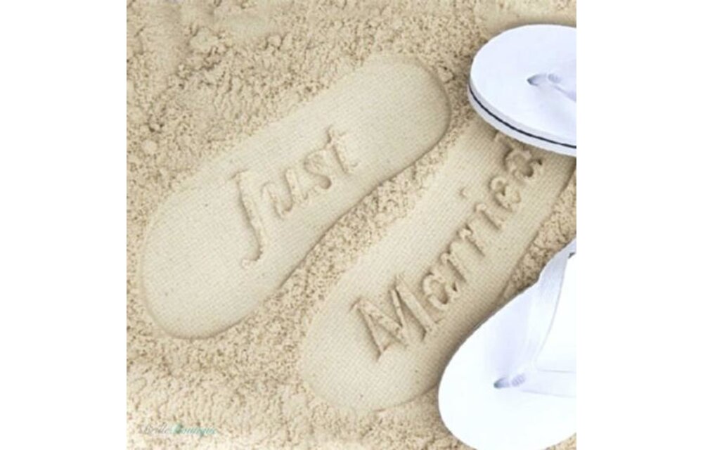 Slippers Just Married - huwelijksreis - trouwcadeau