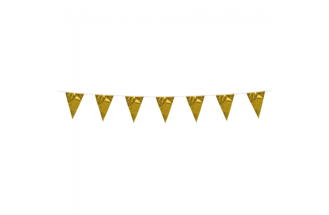 Mini vlaggenlijn goud - 3 meter