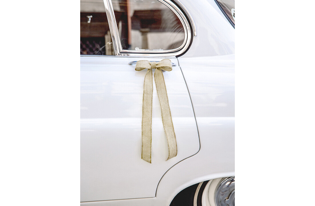 Trouwauto decoratiepakket - Jute