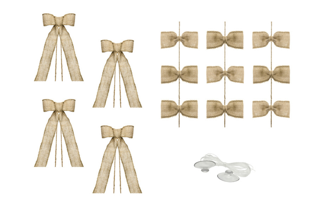 Trouwauto decoratiepakket - Jute