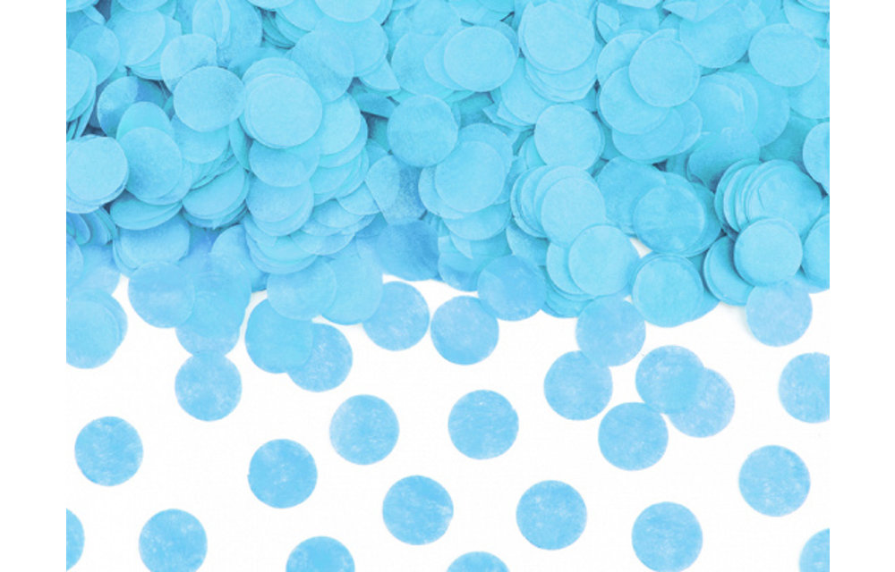 Genderreveal confettikanon XL blauw - 60 cm