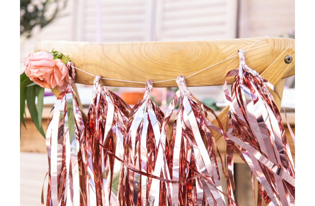 Tassel slinger rose goud | 1,5 meter | 12 tassels | DIY