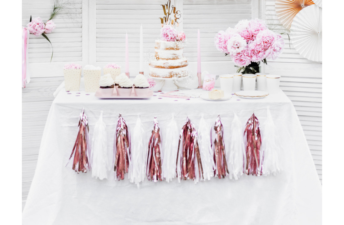 Tassel slinger rose goud | 1,5 meter | 12 tassels | DIY