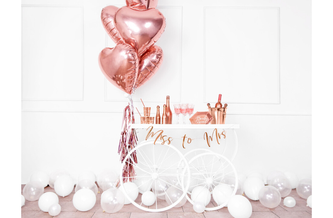 Hartenballon folie - Rose goud - 45 cm