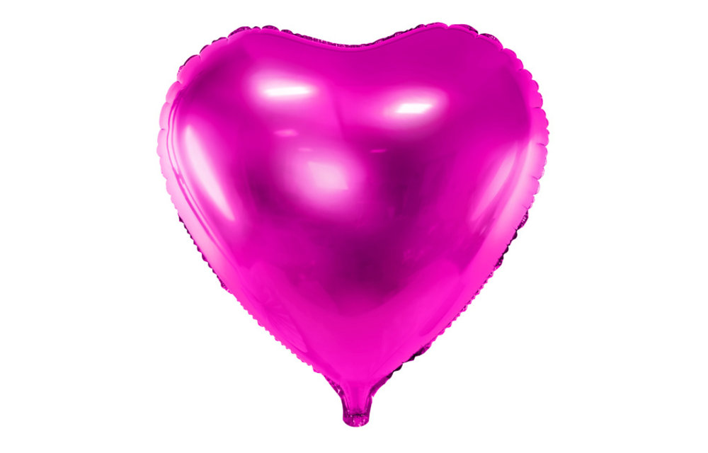 Hartenballon folie - Roze - 45 cm